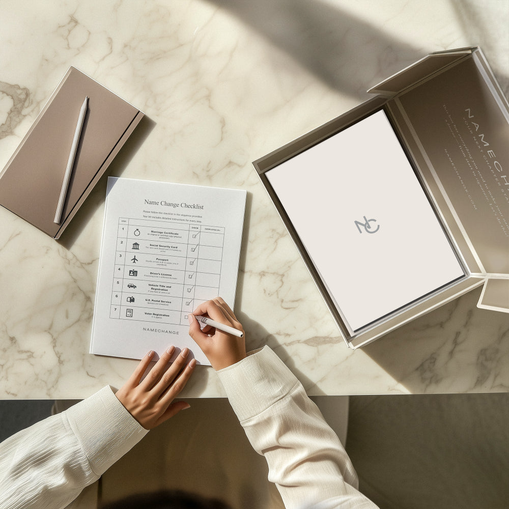name change box - checklist
